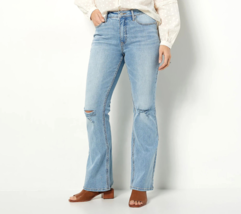 Candace Cameron Bure Pacific Denim Flare Jeans - Malibu Lite Wash, Petite 16 - £27.72 GBP
