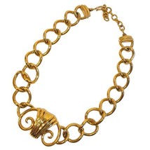 Vintage Monet 80s Runway &quot;Ram&#39;s Head&quot; Necklace - $139.32