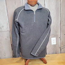 Kuhl Sweater Mens Medium 1/4 Zip Gray Jacket Pullover Alfpaca - $26.78