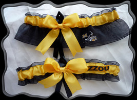 Missouri Tigers Mizzou Black Organza Ribbon Wedding Garter Set #1 - £19.97 GBP