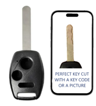 KEY CUT SERVICE + 3 Button Remote Key Shell Case For Honda 2003 - 2013 M... - $18.69