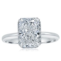 IGI 2.13 Carat F-VS1 Lab Grown Radiant Diamond Engagement Ring 18k White Gold - £1,776.91 GBP