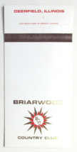 Briarwood Country Club - Deerfield, Illinois 30 Strike Matchbook Cover IL - £1.39 GBP
