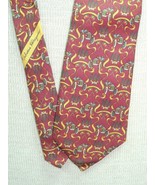 Salvatore Ferragamo Italy Neck Tie/Necktie Silk red classic auto 57&quot;x3.75&quot; - $46.13 CAD