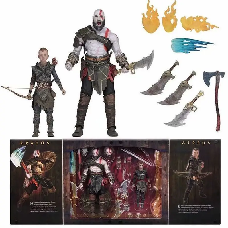 2023 Hot In Stock Neca Game God Of War Kratos 18cm Anime Figure Doll Model Toys - £32.86 GBP+