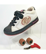 Heelys Glitter Skate Shoes Women 5 Youth 4 Roller Pink Black Wheels Tool 7230 - £12.54 GBP