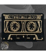 Black and Gold Cassette Iron On Patch Embroidered Craft Applique - $6.86 CAD