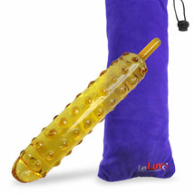 LeLuv Mini Corn on the Cob Dildo Nubby Texture Glass with Premium Padded Pouch - £14.11 GBP