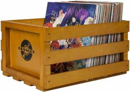 Crosley AC1004A-NA Record Storage Crate Holds up to 75 Albums, Natural - £42.56 GBP