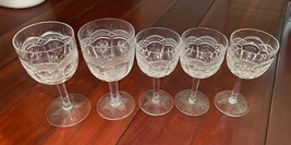 Set 10 Kusak Cut Glass Works Chantilly Lace Crystal Wine Cordial Glasses HandCut image 7