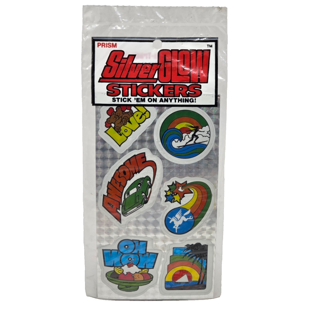 VINTAGE 1983 GORDY SILVER GLOW PRISM STICKERS NEW SEALED RAINBOW LOVE # 338 - $37.05 VINTAGE 1983 GORDY SILVER GLOW PRISM STICKERS NEW SEALED RAINBOW LOVE # 338 - $37.05