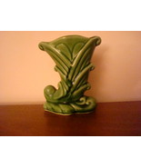 Small Shawnee "Green Cornucopia" Vase - $15.00