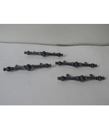 4 Vintage Metal Bronze / Chrome Metal Door cabinet drawer pulls handle k... - $368.89 MXN