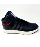 Adidas Hoops 3.0 Mid Black White Red Mens Leather Basketball Sneakers GZ... - $88.22 CAD