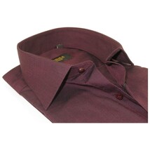 Men's Shirt Hankie CASILA Turkey Cotton Blend Long Sleeves 501770-16 Burgundy image 3