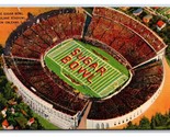 Aerial View Sugar Bowl Stadium New Orleans Louisiana LA Linen Postcard R9 - $3.91