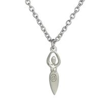 FERTILITY GODDESS NECKLACE 1" Pendant Charm Motherhood Ancient Wiccan Sy... - $8.95