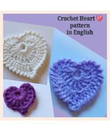 easy crochet heart pattern, video tutorial crochet heart, crochet tutori... - £7.07 GBP