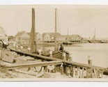 Harbor at Vollendam Black &amp; White Photo 1930&#39;s Holland  - $17.82