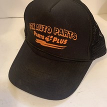Parts Plus Advertising hat Cap Black snapback VTG Fox Auto Parts - £5.49 GBP