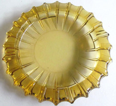 Vintage Blenko Golden Yellow Color Extra Large Collectible Solid Round Ashtray I - £58.83 GBP