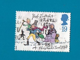 Used Great Britain Postage stamp (1993) 19p Bob Cratchit &amp; Tiny Tim -Scott# 1528 - £1.57 GBP