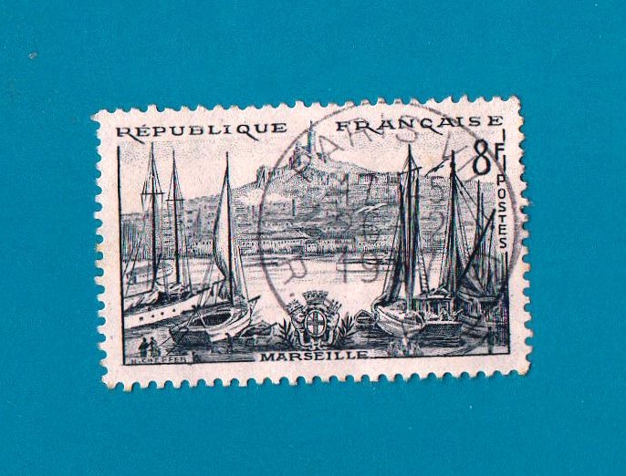 Primary image for French Post Stamp (circa 1955) Marseille