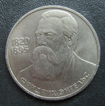 #RC3/4 RUSSIA USSR Russland Sowjetunion UdSSR 1 Rubel Rouble 1985 F. Engles - $12.46