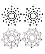 2 Pairs Fun Sexy Crystal Rhinestone Nipple Pasties Breast Sticker - $25.45 CAD