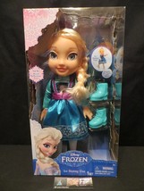 Toddler Elsa Doll w/Ice Skates &amp; Shoes Disney Frozen Ice Skating Jakks P... - £53.61 GBP