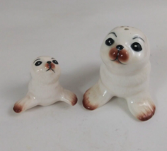 Vintage Mother &amp; Baby Seal Salt &amp; Pepper Shakers - $9.69