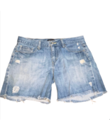 Levi&#39;s Light Wash Distressed Raw Hem Jean Shorts Size 9 Juniors Girls - £12.10 GBP