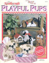 PLAYFUL PUPS 7 PROJECTS PLASTIC CANVAS NEEDLECRAFT SHOP PATTERN OOP - $6.98
