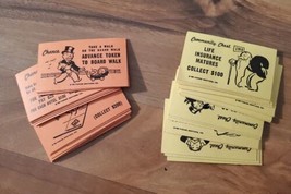 Monopoly 1961 Replacement Community Chest Chance Cards Complete Set Of 32 VTG  - £7.52 GBP