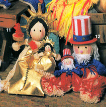 Yarn Mop Dolls Annies Atic #87007 12 Doll Patterns Statue Of Liberty Bride Cat + - £6.28 GBP