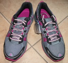 womens asics tennis shoes nwt size 10 gel-venture gray purple - $89.95