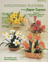 SCULPTURED FLOWERS WITH PAPER CAPERS IRIS, ORCHIDS FLORAL DESIGNS NAPIER... - $7.98