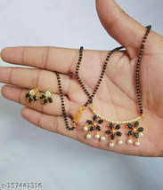 Kundan Mangalsutra Necklace Earrings Jewelry Set Trending 2023 Latest Design 04 - £12.24 GBP