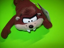 Tasmanian Devil Bean Bag Toy Warner Bros Looney Tunes Beanie 1997 Taz With Tags - £10.37 GBP