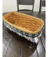 Vtg 2002 Longaberger Rectangle Bread Basket Plaid Skirt 12x5x5 Slanted - €19,55 EUR Vtg 2002 Longaberger Rectangle Bread Basket Plaid Skirt 12x5x5 Slanted - €19,55 EUR