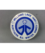 Vintage Northern BC Winter Games Pin - Williams Lake BC - Cool Graphic  - £7.19 GBP