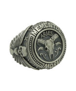 Aries Skull Zodiac Sterling Silver 925 Biker Men's Ring Memento Mori Mas... - $150.00