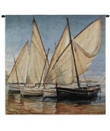 35x36 WHITE SAILS Sailboat Ocean Tapestry Wall Hanging - $108.90