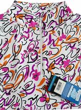 NWT Ladies IBKUL LUCIEN PINK ORANGE Long Sleeve Mock Golf Shirt S M & L image 2