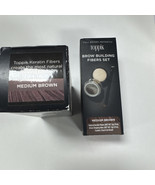 2 TOPPIK Brow Building Fibers Set. MEDIUM BROWN for Eyebrow. New. Free Ship - £16.45 GBP