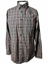 Ariat Pro Series Shirt Mens Size Medium Blue Plaid Long Sleeve Button Up - AC - £16.68 GBP