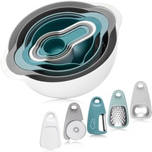 Mixing Bowls For Kitchen, 13 Piece Plastic Mixing Bowls Set Includes 2, Bpa Free - $34.97