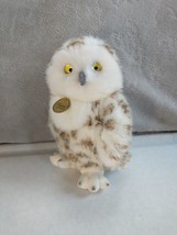 Miyoni Tots By Aurora Owl Plush 8&quot; Snow Owl White Brown Stuffed Animal Realistic - $10.40