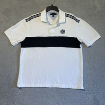 Tommy Hilfiger Adult XL Polo Crown 85 Logo White Black Stripe Classic - $14.85