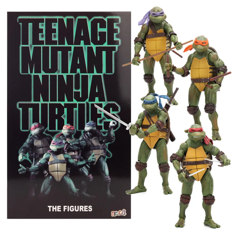 In Stock Neca Teenage Mutant 2018 Sdcc Limited 4pcs Set 7 Inch Movable A... - £27.67 GBP+